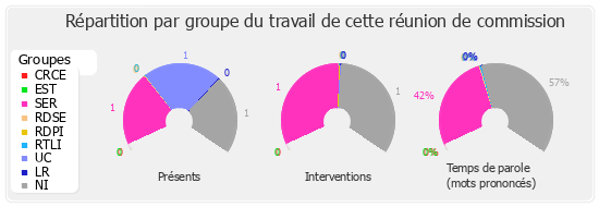 Répartition par groupe du travail de cette réunion de commission