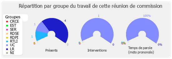 Répartition par groupe du travail de cette réunion de commission