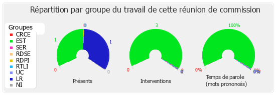 Répartition par groupe du travail de cette réunion de commission