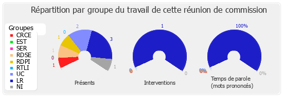 Répartition par groupe du travail de cette réunion de commission