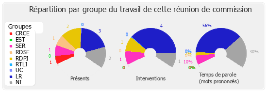 Répartition par groupe du travail de cette réunion de commission