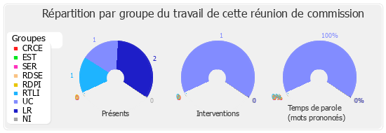 Répartition par groupe du travail de cette réunion de commission