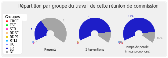 Répartition par groupe du travail de cette réunion de commission