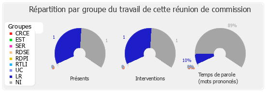 Répartition par groupe du travail de cette réunion de commission