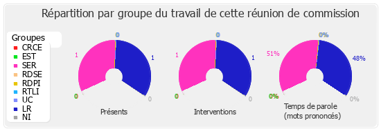 Répartition par groupe du travail de cette réunion de commission